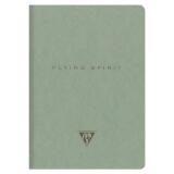 Flying Spirit piqûre textile A5 96 pages ligné motifs assortis papier ivoire 90g - Vert de gris