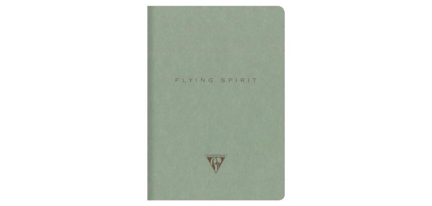 Flying Spirit piqûre textile A5 96 pages ligné motifs assortis papier ivoire 90g - Vert de gris