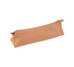 Trousse trapèze, cuir naturel