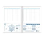 Agenda de bord millésimé enseignant 6 colonnes (48 cases/semaine) piqué A4 112 pages Couleur aléatoire - Assortis