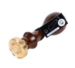 Sceau à vis avec manche en bois vernis ( Symbole) - rose