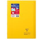 Cahier piqué Koverbook A4 96 pages ligné + marge couverture polypropylène transparent - Assortis
