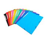 Carpetas Exacompta con gomas cartulina lustrada 3 solapas - Colores surtidos vivos