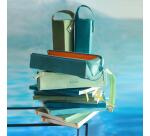 Rhodiarama trousse plumier simili cuir italien 23x5x5 cm - Céladon