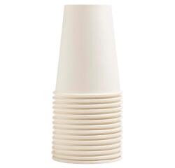 50 Gobelets en carton, 35 cl - Blanc