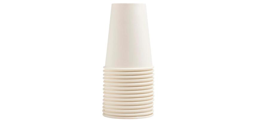 50 Gobelets en carton, 35 cl - Blanc