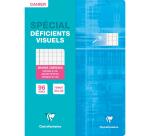 Cahier piqué spécial déficients visuels 24x32 cm 96 pages grands carreaux 2,5mm agrandis 10x10 - Assortis