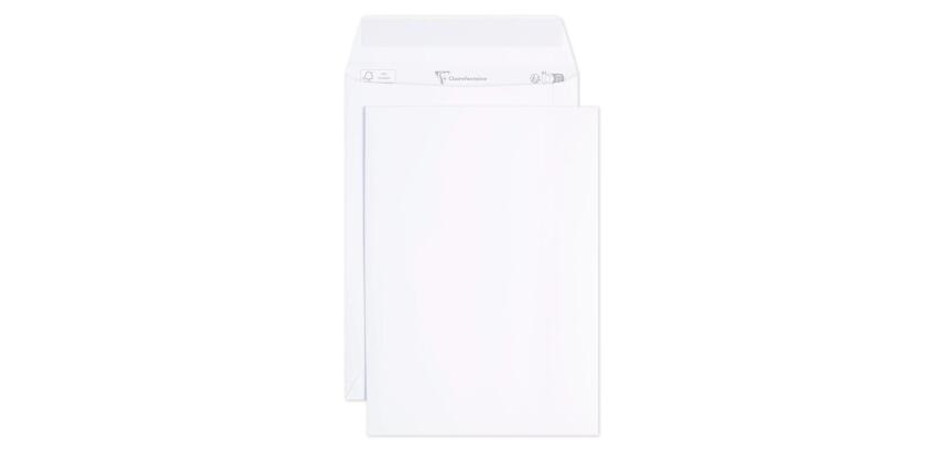 Boite de 500 Pochettes Blanches C5-162x229mm - Auto-Adhésives - 120g/m2 - Blanc