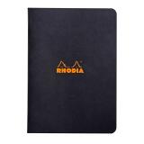 Cahier piqué Rhodia Classic 14,8x21 cm 96 pages petits carreaux 5x5 non détachables 80g - Noir