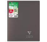 Cahier piqué Koverbook 24x32 cm 96 pages petits carreaux couverture polypropylène opaque 100% recyclé - Assortis
