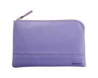 Rhodiarama pochette zippée en simili cuir - taille S (11x17 cm) - Iris