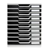 Module de classement Modulo Office 10 tiroirs fermés - Noir