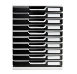 Módulo A4, cajones cerrados + 10 alturas + STOP de seguridad, tamaño: 10 X 26mm OFFICE - Negro