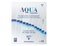Aqua Essentials bloc collé 12 papiers aquarelle assortis 24x30cm 12F 200g-300g