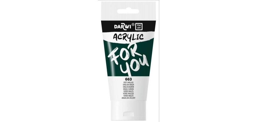 Darwi For You tube de peinture acrylique 75 ml - Vert anglais