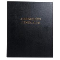 Reliure registre économique 32x26cm 4 anneaux - Assemblées générales - Noir