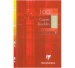 Copies doubles de couleur sous étui A4 100 pages perforées grands carreaux
