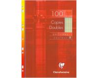 Copies doubles de couleur sous étui A4 100 pages perforées grands carreaux