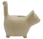 Tirelire chat debout 14x8,5x15cm - Kraft