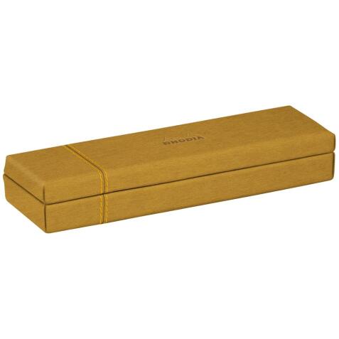 Rhodiarama plumier simili cuir italien 21x5,5x3 cm - Or
