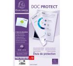 Sachet de 10 étuis de protection doubles PVC Haute Qualité 30/100e - A4 - Cristal