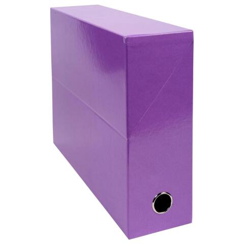 Cajas de transferencias Iderama® - Lomo: 90 mm - A4 - Morado