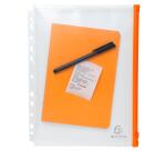 Cierre con Zip Fundas bolsas zip A4 con taladros - Exactive ® 22x27 cm 15/100e Polipopileno reciclado - Translúcido cristal