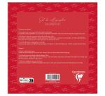 Moulin Rouge, Set de calligraphie 21x21 cm contenant une plume de verre, un flacon d'encre Moulin Rouge, un bloc de 52 feuilles