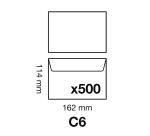 Boite de 500 Enveloppes Forever Blanches 100% recyclé C6-114x162mm - Auto-Adhésives - 80g/m2 - Blanc