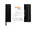 Rhodia Touch - Bristol Book - brochure souple A5 21x14,8 cm paysage 64p uni papier Bristol 205g - Noir