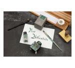 Encre 350 à paillettes dorées et argentées 15ml  - Vert Atlantide