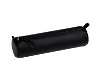 CUIR NOIR Trousse ronde Ø5,5x22 cm. - Noir