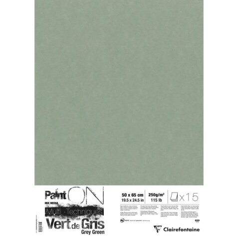 PaintON Vert de Gris paquet 15F 50x65cm 250g - Vert de gris