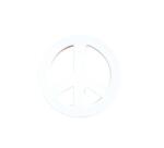 Symbole peace and love 12cm - Blanc