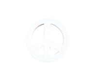 Symbole peace and love 12cm - Blanc