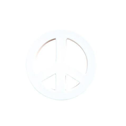 Symbole peace and love 12cm - Blanc