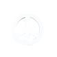 Symbole peace and love 12cm - Blanc