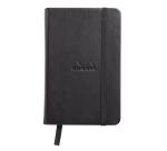 Webnotebook 9x14 cm 192 pages uni papier ivoire 90g fermeture élastique - Noir