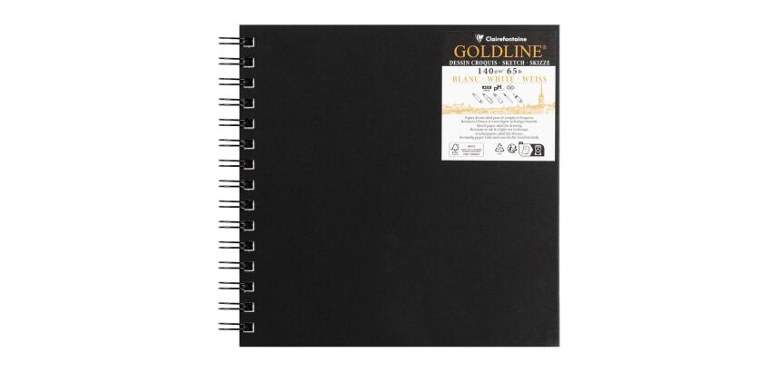 Goldline carnet spiralé 50F 20x20cm 140g - Blanc