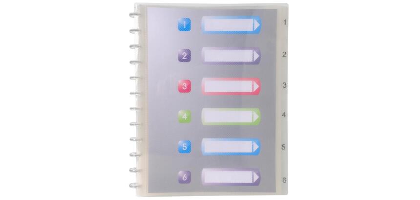 Carpeta de fundas amovibles con anillas Tapa rígida Crystal 7/10º - (Vistas: 60 Fundas: 30) - 26x31,2 cm para A4 - Cristal