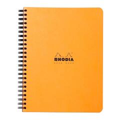 Notebook Rhodia Classic reliure intégrale 16x21 cm 160 pages ligné détachables 80g - Orange