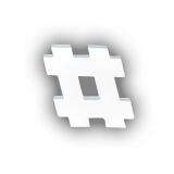 Hashtag 12cm - Blanc