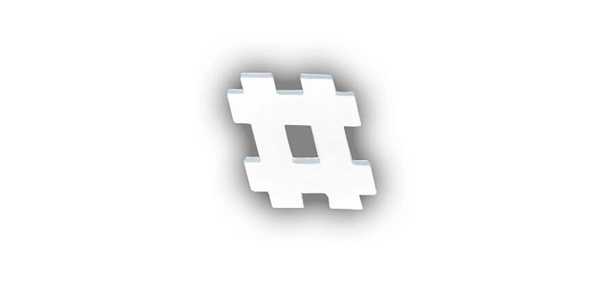 Hashtag 12cm - White