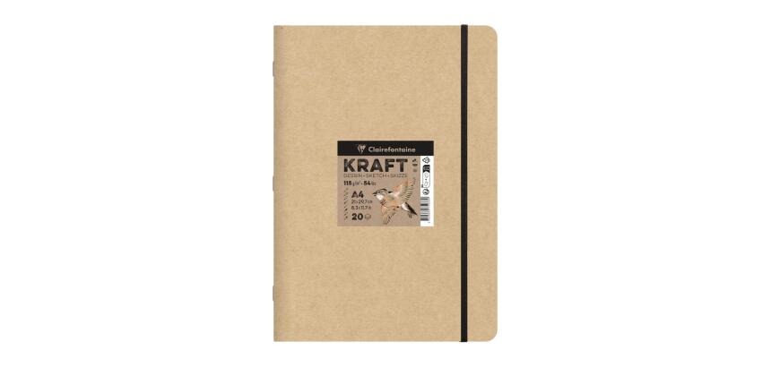 Kraft carnet piqué 20F A4 115g