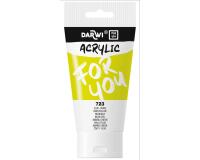 Darwi For You tube de peinture acrylique 75 ml - Jaune fluo