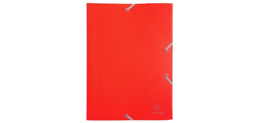 3 Flap Folders with Elastic Straps Opaque Polypropylene Eco A4