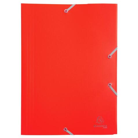 3 Flap Folders with Elastic Straps Opaque Polypropylene Eco A4