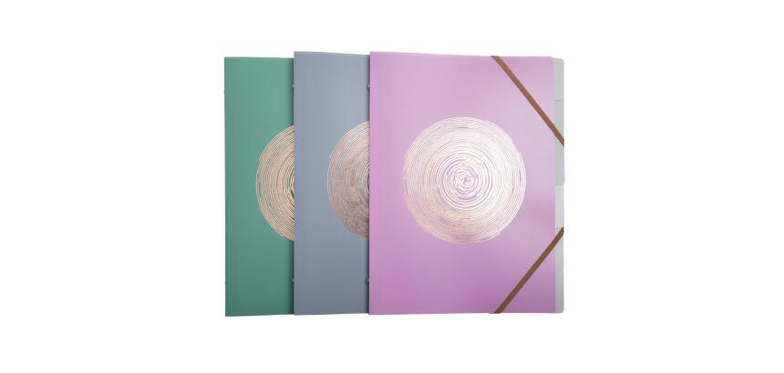 Clasificadores con 3 solapas Ellipse - Tamaño: 25x32 cm para: A4 - Colores surtidos