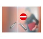 Panneau PVC adhésif antidérapant Sens interdit 20 cm - Rouge