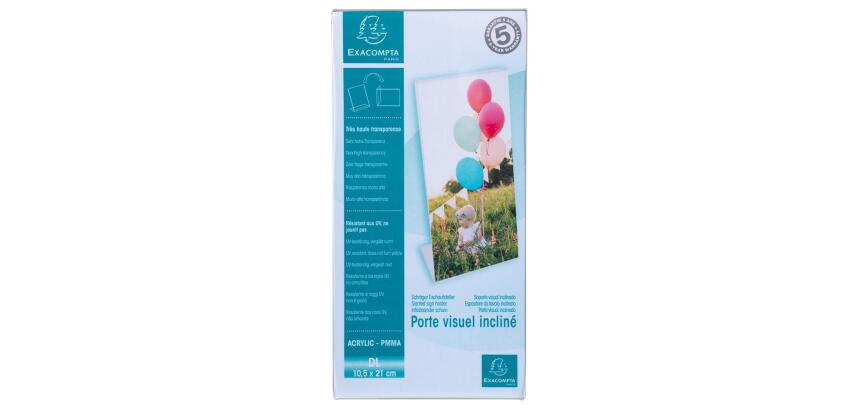 Espositore da tavolo inclinato 10x21 cm - Cristallo